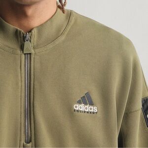 adidas Equipment Blocked Half Zip Focus Olive JX1464